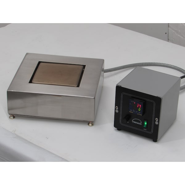 Wenseco Hot Plate, Industrial Hi Temp 1000F 6"x6" SS Hot Plate, Digital